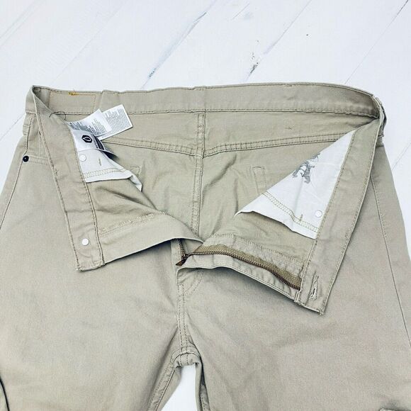 Levi's 502 All Seasons Men's Khaki Tan Regular Tapered Fit Chino Tag 40x30 - Picture 6 of 14